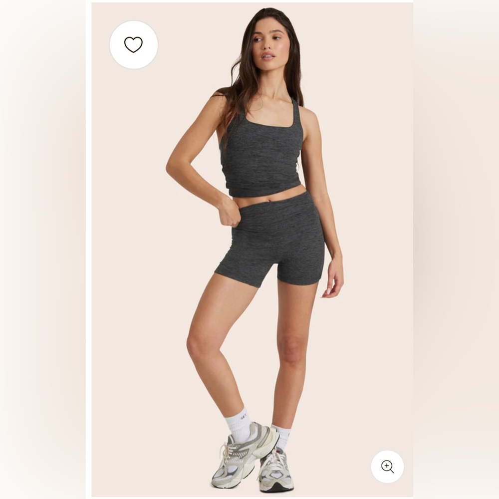 Set Active Formcloud Cloud It Bra & Short Set in Pepper Heather Grey Size Medium